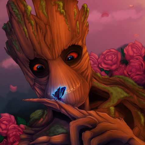 Baby Groot Android Wallpaper 2048x2048px