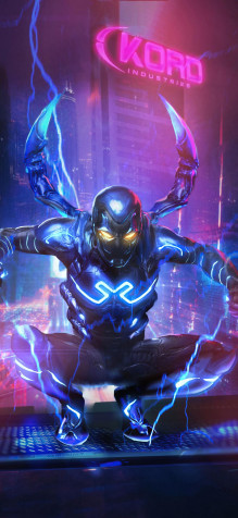 Blue Beetle iPhone 11 Pro Wallpaper 1125x2436px