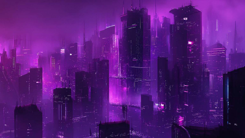 Purple Aesthetic Desktop HD Background 1536x864px