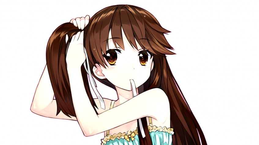 Brown Hair Anime Full HD 1080p Wallpaper 1920x1080px