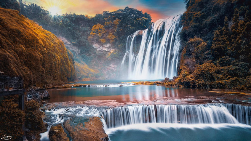 Waterfall Full HD 1080p Wallpaper 1920x1080px