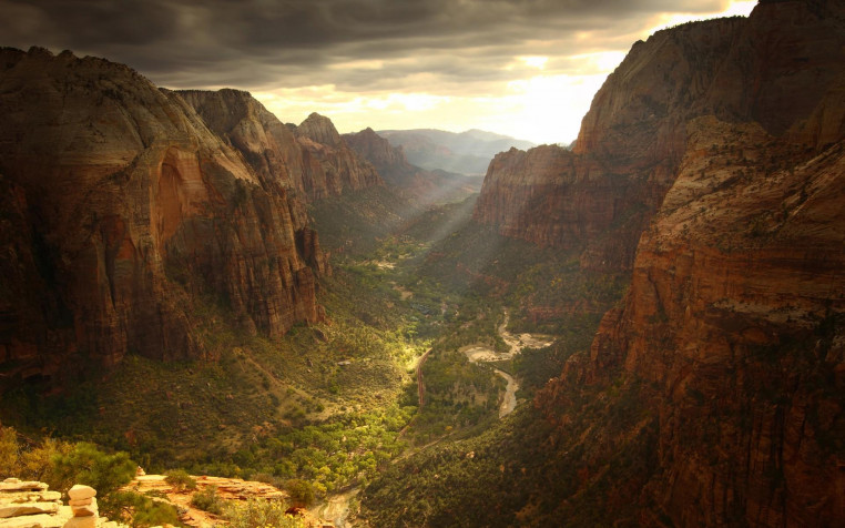 Zion National Park Widescreen HD Wallpaper 1920x1200px