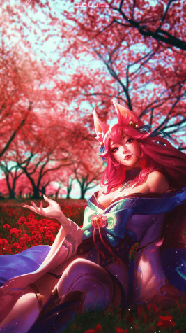 Ahri iPhone Wallpaper Image 1440x2560px