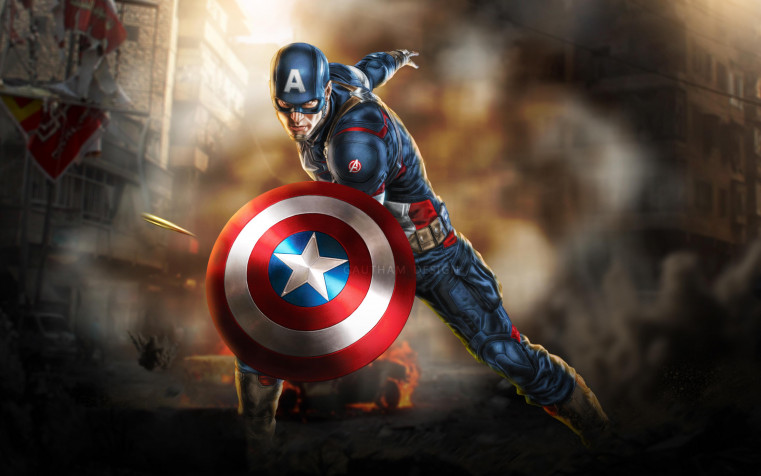 Cool Captain America MacBook Background 3840x2400px