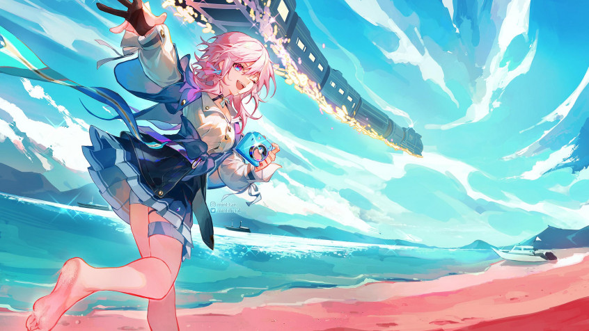 March 7th Honkai Star Rail Laptop Wallpaper 2489x1400px