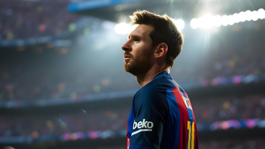 Aesthetic Lionel Messi Desktop Background 1536x864px