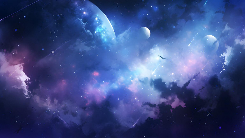 Galaxy Planet Desktop Background 1536x864px