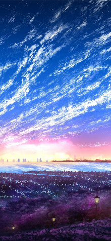 Anime Landscape iPhone 14 Plus Wallpaper 1284x2778px