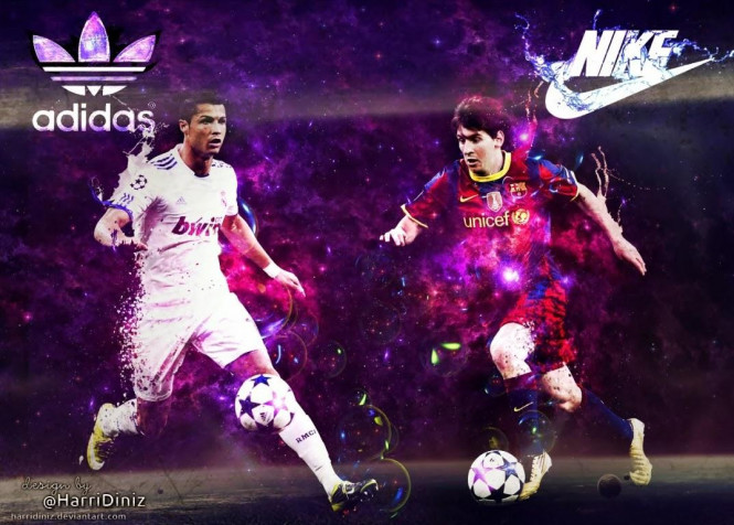 Ronaldo And Messi Desktop Wallpaper 1073x768px