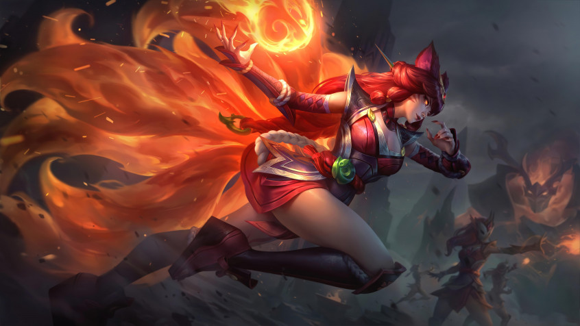 Ahri League Of Legends Desktop HD Wallpaper 7680x4320px