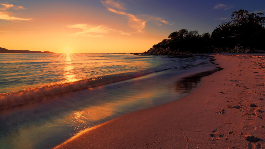 Ocean Sunset 2k QHD Wallpaper 2560x1440px