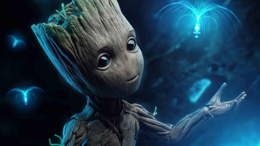 Baby Groot Full HD 1080p Wallpaper 1920x1080px