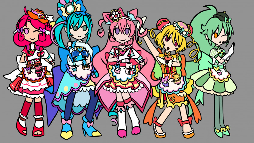 Delicious Party Precure 2k QHD Wallpaper 2560x1440px