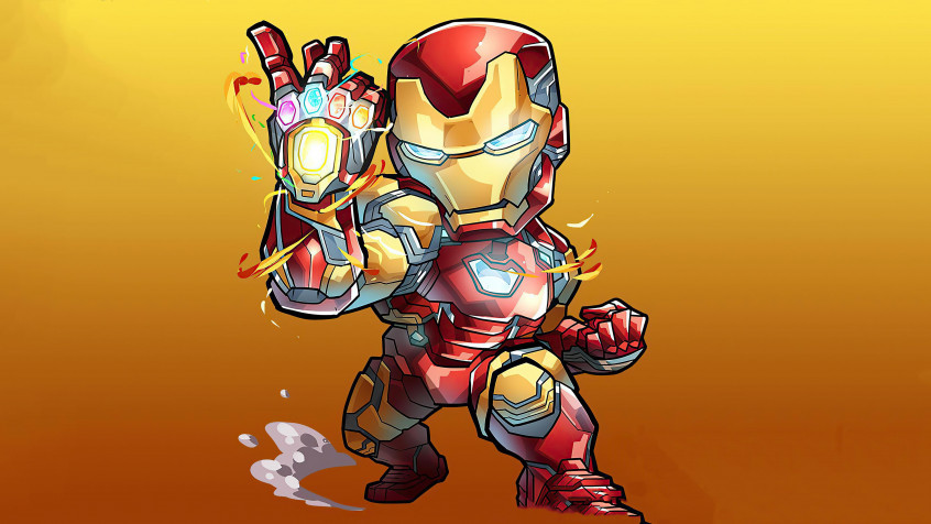 Iron Man Chibi 4k UHD Wallpaper 3840x2160px