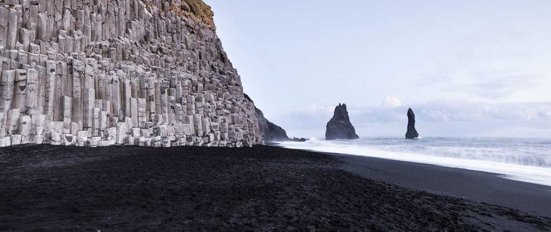 Reynisfjara Iceland Desktop HD Background 1900x800px