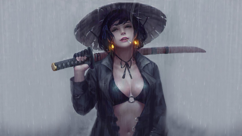 Samurai Girl Wallpaper 3840x2160px