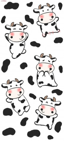 Cow Print iPhone Background Image 1241x2688px