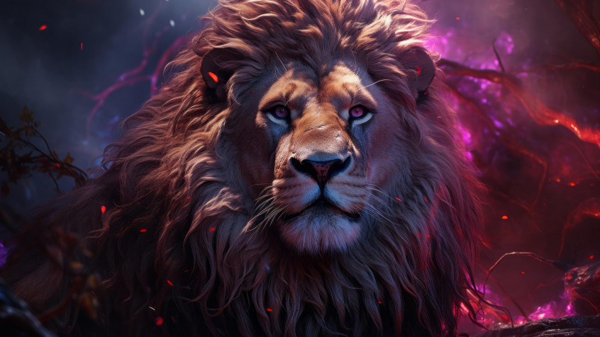 Lion 4k UHD Wallpaper 3840x2160px