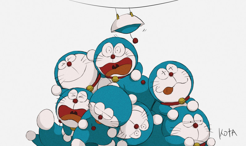 Doraemon Laptop Background 4000x2388px