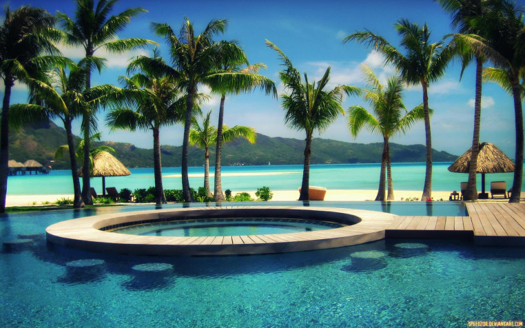 Bora Bora HD Background 1680x1050px