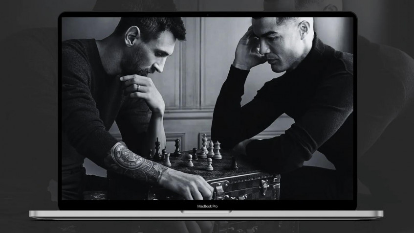 Ronaldo And Messi MacBook Wallpaper 1600x900px