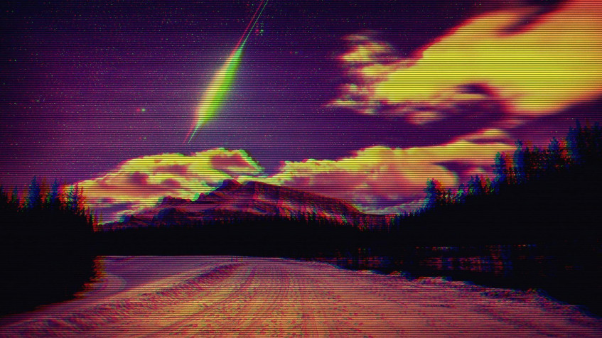 Trippy Dark Aesthetic Full HD 1080p Wallpaper 1920x1080px