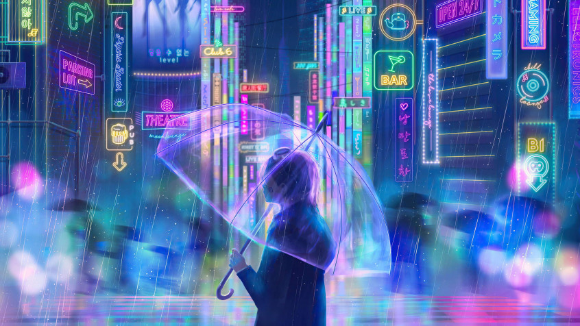 Neon City 4k UHD Wallpaper 3840x2160px