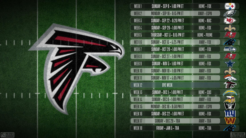 Atlanta Falcons Desktop Background 1728x972px