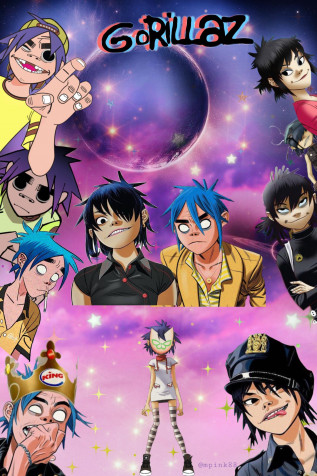 Gorillaz iPhone Background Image 1365x2048px