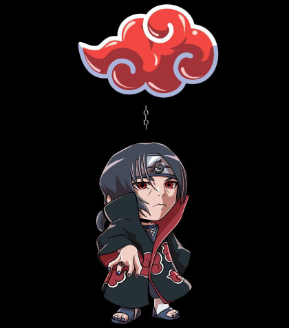 Itachi Chibi Wallpaper for iPhone 1284x1454px