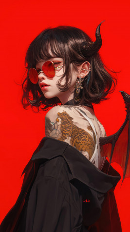 Sunglasses Anime Girl 4k Phone Wallpaper 2160x3840px