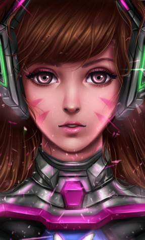 Dva Overwatch Phone HD Background 1280x2120px