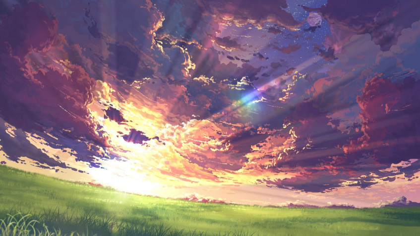 Anime Landscape Full HD 1080p Wallpaper 1920x1080px