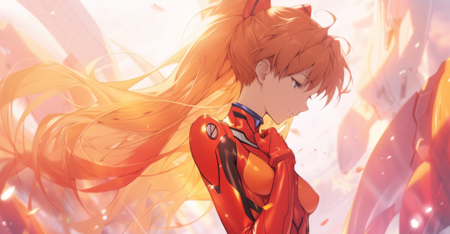 Asuka Langley Laptop Background 2912x1516px