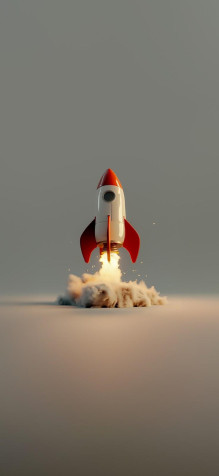 Rocket Phone Wallpaper 738x1600px