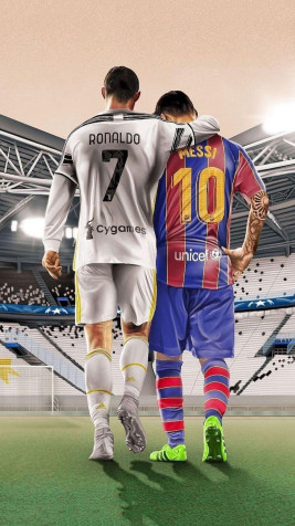 Ronaldo And Messi Phone HD Background 1080x1920px