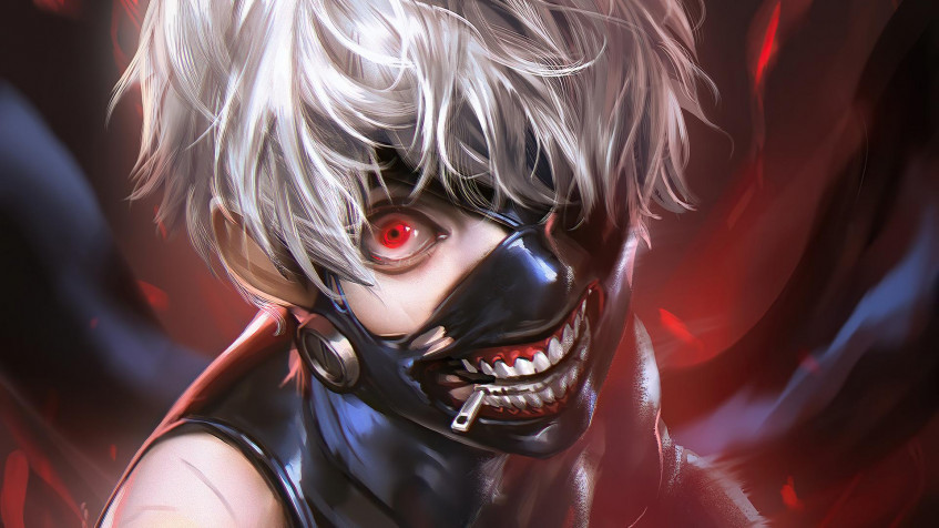 Ken Kaneki Full HD 1080p Wallpaper 1920x1080px