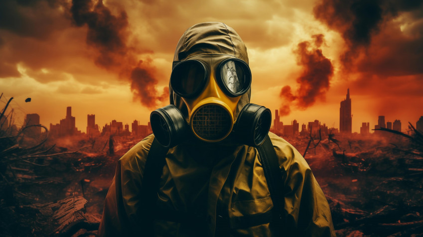 Gas Mask HD Background 5824x3264px