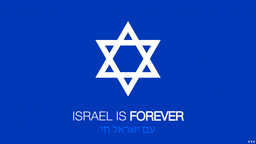 Israel Flag MacBook Background 7680x4320px