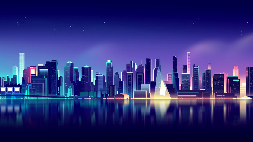 Neon City 4k UHD Wallpaper 3840x2160px