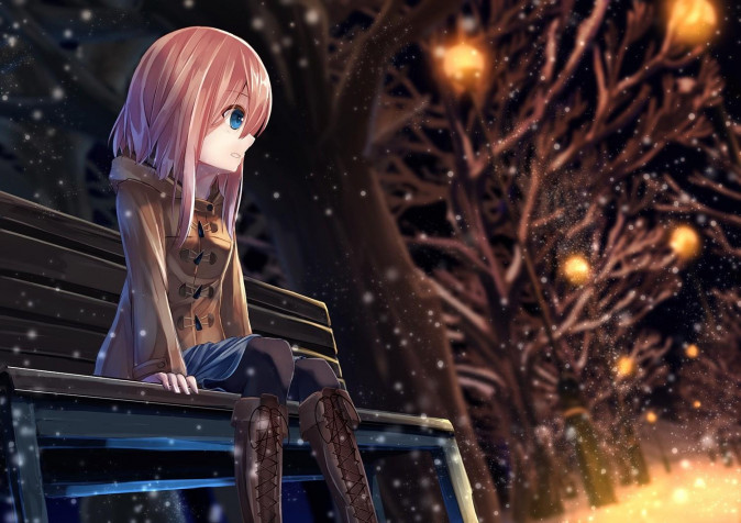 Alone Anime Girl Pc Laptop Background 1500x1060px