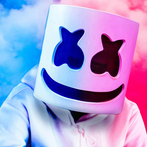 Cartoon Marshmello Android Wallpaper 2048x2048px