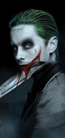 Jared Leto Joker iPhone Background Image 1080x2280px