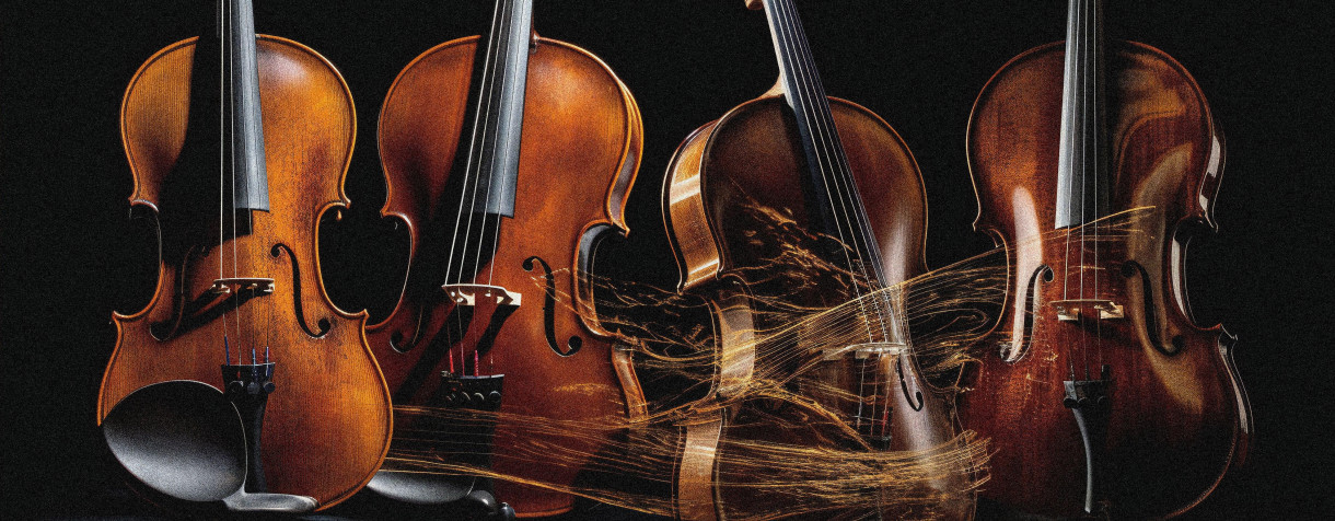 Violin MacBook Wallpaper 3960x1545px