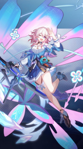 March 7th Honkai Star Rail iPhone Wallpaper Image 1080x1920px