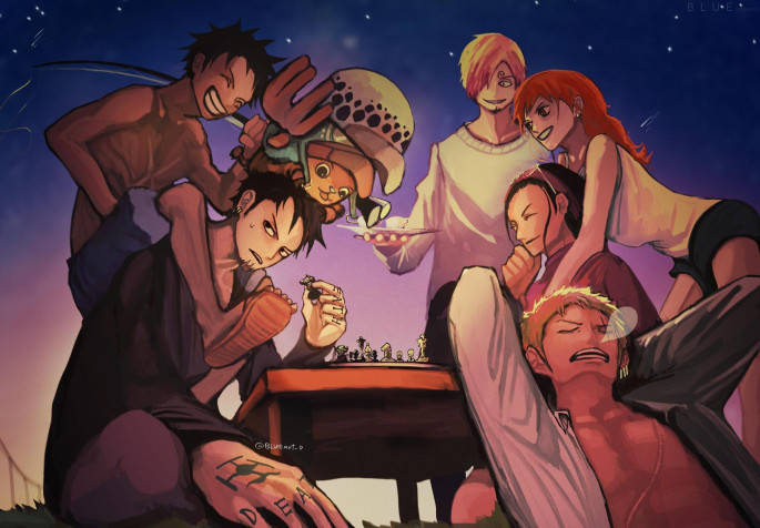 Cartoon One Piece Laptop Background 2360x1640px