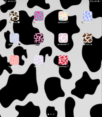 Cow Print Phone HD Background 1051x1200px