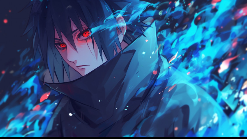 Sasuke Uchiha Laptop Wallpaper 2912x1632px