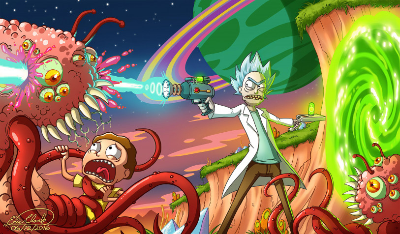 Rick And Morty Hd MacBook Background 3840x2249px