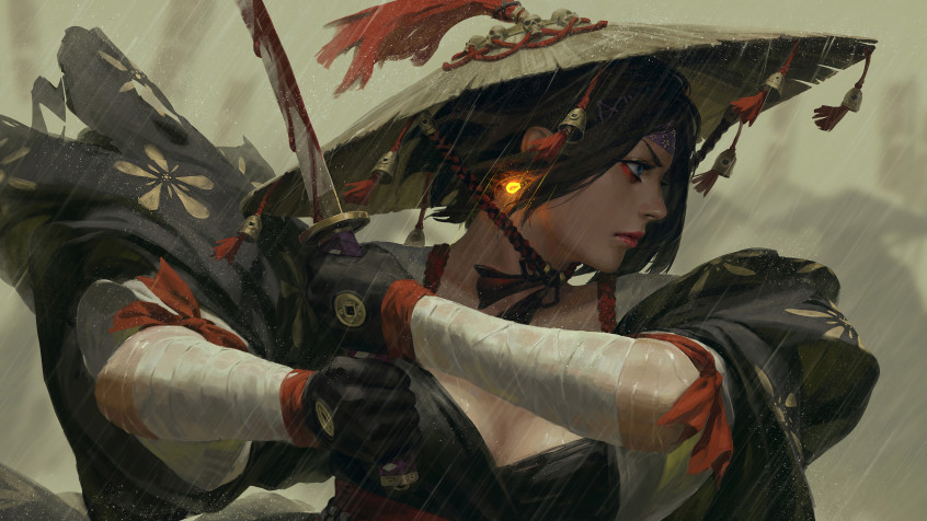 Samurai Girl Wallpaper 3840x2160px